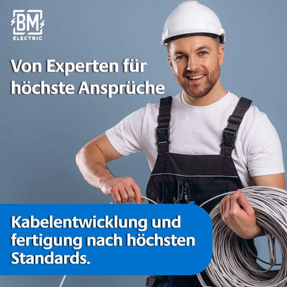 BM Electric NYM Kabel 3x1,5 mm² YDYp Flachkabel 25 m, 300/500 V