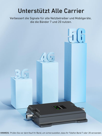 ANNTLENT 4G LTE Band 20/7 Empfangsverstärker - 800/2600 MHz