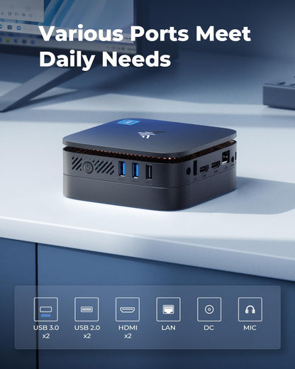 NiPoGi AK1 Plus Mini PC – Intel Alder Lake N95, 8GB RAM, 256GB SSD