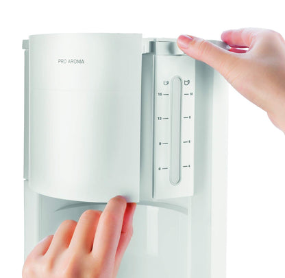 Krups F30901 ProAroma Filterkaffeemaschine Glaskanne Weiss
 Philips HD2581/00 Toaster Weiss mit Brötchenaufsatz