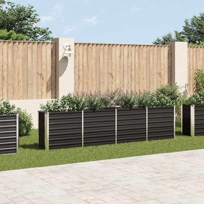 vidaXL Hochbeet Verzinkter Stahl - 320x40x77cm Anthrazit