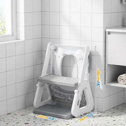 Orzbow Toilettensitz Kinder mit Treppe, faltbar, höhenverstellbar