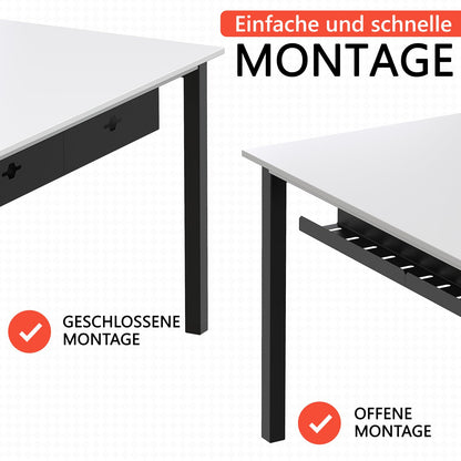 iVengo XL Kabelkanal Schreibtisch, 2er Set, 2x 50 cm, schwarz
