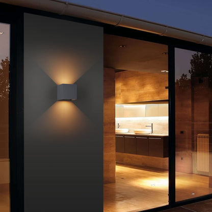 K-Bright LED Aussenwandleuchte 4er Set – Anthrazit, Warmweiss