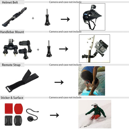 BMUUPY Actioncam Zubehör Set für DJI Osmo Action 5 Pro 4 3 – Schwarz