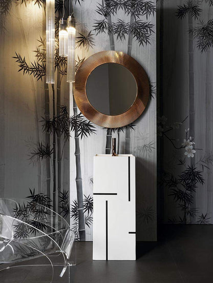 Kartell All Saints Wandspiegel gold metal Finish Ø 78 cm