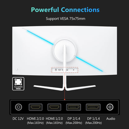 Z-Edge 30 Zoll Ultrawide Curved Gaming Monitor - 200Hz Weiss