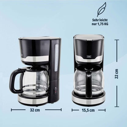 KHG Frühstücksset Wasserkocher Toaster Kaffeemaschine 3-teilig - Schwarz
