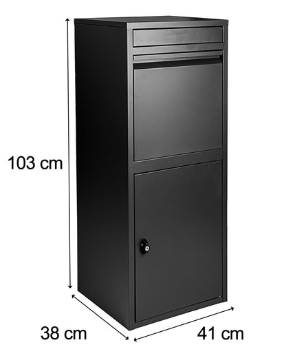 Ondis24 Korona Paketbox, Paketbriefkasten mit Paketsafe, Schwarz