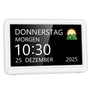 Roxicosly Digitaler Kalender, Demenz-Uhr für Senioren, 7 Zoll in Weiss