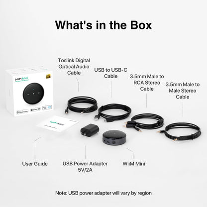 WiiM Mini AirPlay 2 Wireless Audio Streamer Hi-Res Multiroom