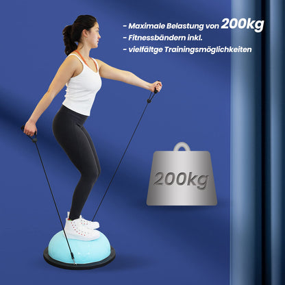 DH FitLife Balance Ball Yoga Gleichgewichtstrainer - Blau Φ60cm