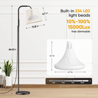 Caromolly Lichttherapielampe Stehlampe 10000 Lux - Fernbedienung