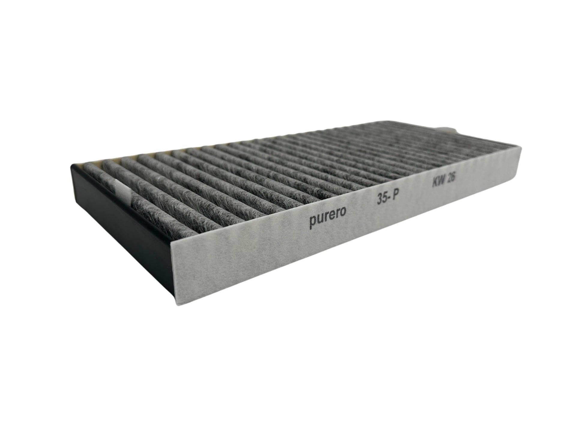 purero® DKF 35-P Active AirClean Geruchsfilter - für Miele KMDA. Schwarzer Aktivkohlefilter, rechteckig, Geruchsneutralisation.
