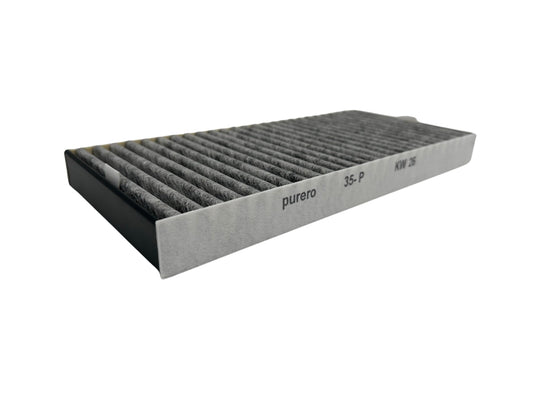 purero® DKF 35-P Active AirClean Geruchsfilter - für Miele KMDA. Schwarzer Aktivkohlefilter, rechteckig, Geruchsneutralisation.