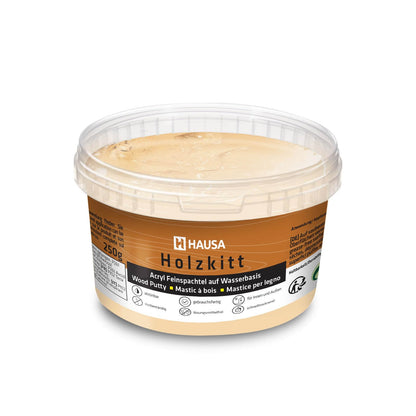 HAUSA Holzkitt Holzspachtelmasse für Reparaturen - 5 kg Kiefer Hell