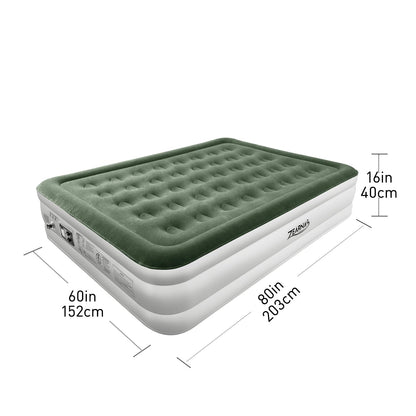 Zearna Luftmatratze 2 Personen – Selbstaufblasend, 203x152x40 cm