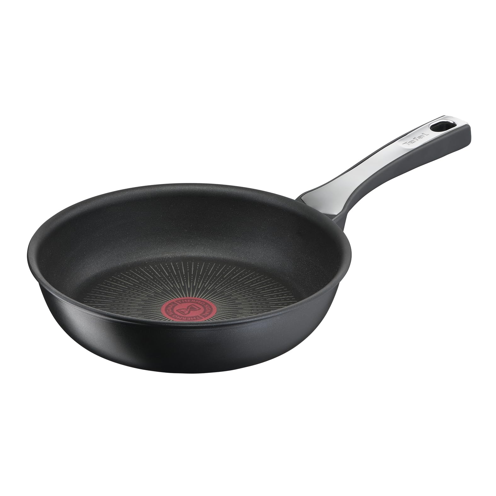 Tefal Unlimited On Bratpfanne 24 cm Induktion Schwarz G25904: Schwarze Pfanne mit Antihaftversiegelung zum Braten.