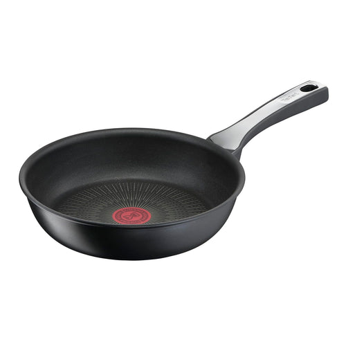 Tefal Unlimited On Bratpfanne 24 cm Induktion Schwarz G25904: Schwarze Pfanne mit Antihaftversiegelung zum Braten.
