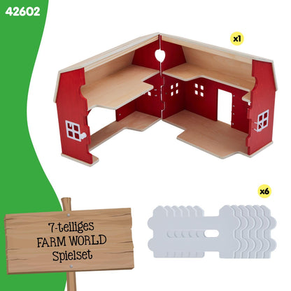 Schleich FARM WORLD Grosser Bauernhof aus Holz, Spielset 42602