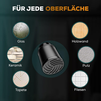 MEISENBERG Klemmstange für Gardinen 370-420 cm, schwarz, Ø 32 mm