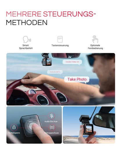 VANTRUE E1 Pro 4K HDR Dashcam mit STARVIS 2, GPS und Sprachsteuerung