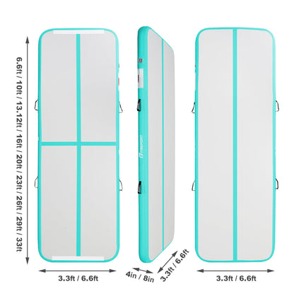 FBSPORT Airtrack Matte Turnmatte – 3M x 10cm dick, inkl. Luftpumpe