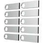 ABLAZE USB Stick 8GB Mini Speicherstick Metall wasserdicht 10 Stück mit Schlüsselring