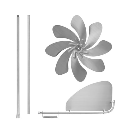 SKARAT Speedy28 Plus Windrad aus Edelstahl, kugelgelagert, 28 cm