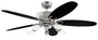 Westinghouse Lighting Arius 72559 Deckenventilator in Chrom mit 132cm Flügelspannweite für effiziente Luftzirkulation und Raumkühlung.