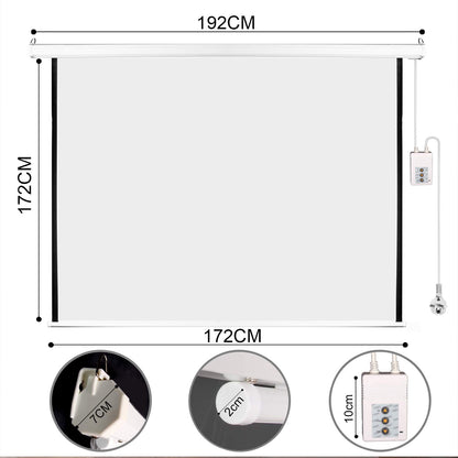 CCLIFE Motor Beamer Leinwand Elektrisch 85/95 Zoll