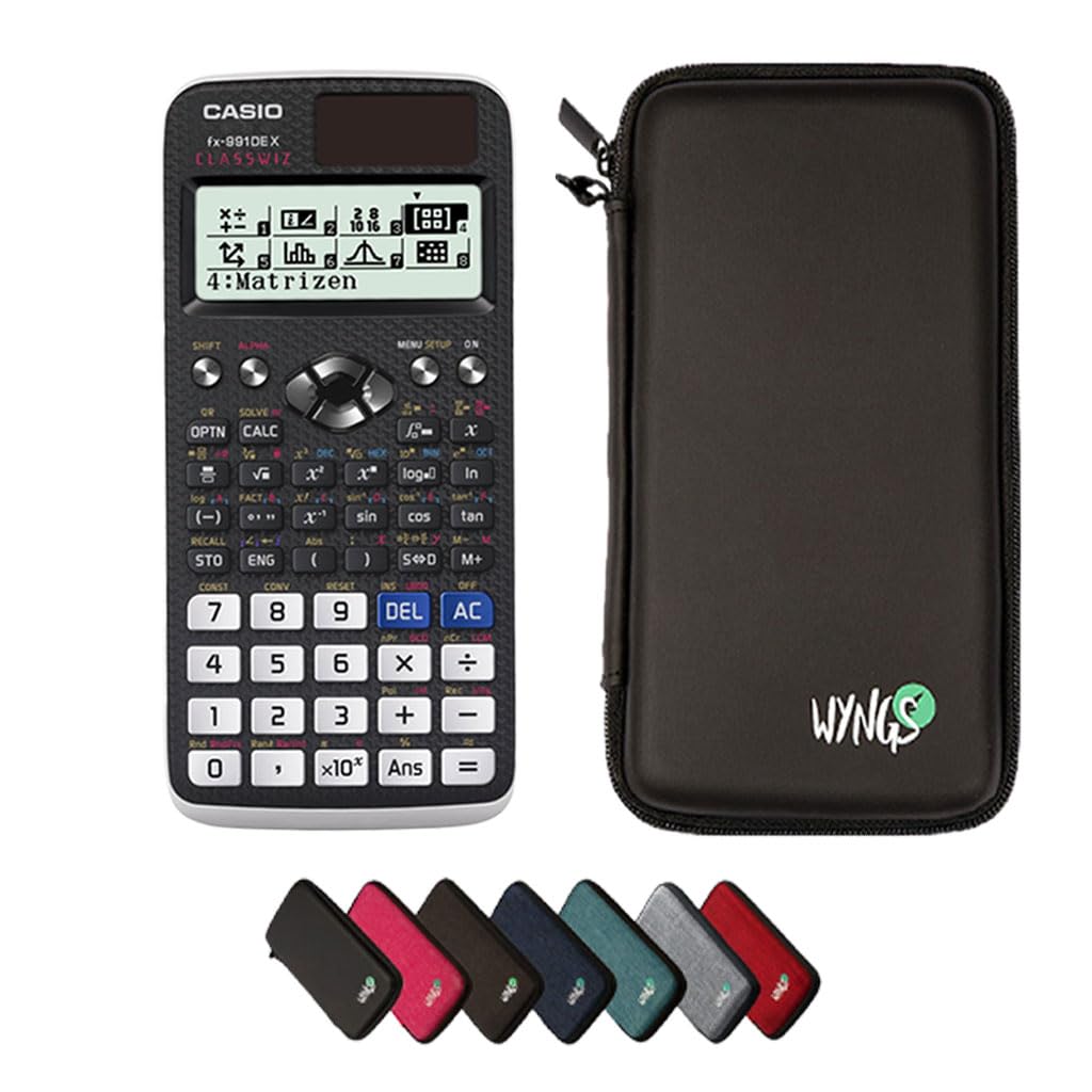 Casio fx-991DE X Classwiz Taschenrechner inkl. schwarzer Schutztasche