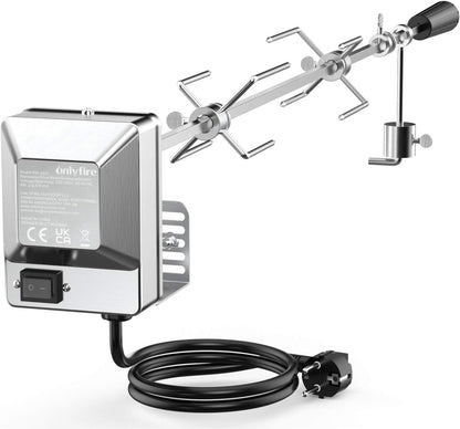 Onlyfire BRK-6031 Rotisserie Drehspieß Set - 90 cm Verchromt