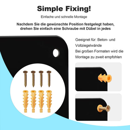 Magnettafel Schwarz 60x90cm – Magnetische Pinnwand Memoboard