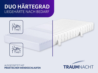 Traumnacht Easy Comfort 2 in 1 Duo 7-Zonen Matratze - H2/H3, 70x200cm