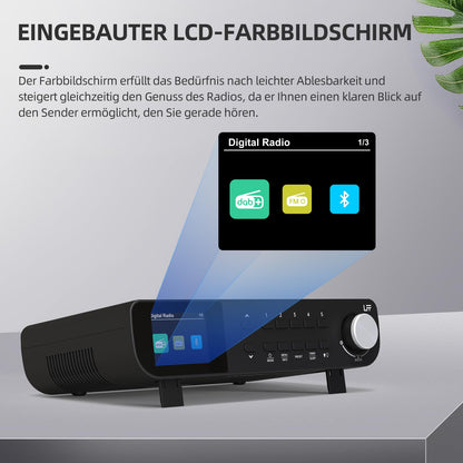 LFF Küchenradio DAB+ Tragbar - Bluetooth & Farbdisplay