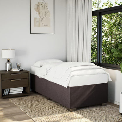 vidaXL Polsterbett Einzelbett - Dunkelbraun 100x200cm Stoff