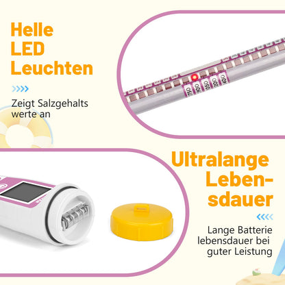 UIUZMAR Digitaler Poolsalztester, Salzmessgerät 0–5100 ppm, UI-E03S