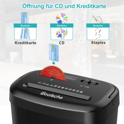 OfficePro SecureShred S12 Aktenvernichter für Papier & CDs, 12 Blatt, 25L