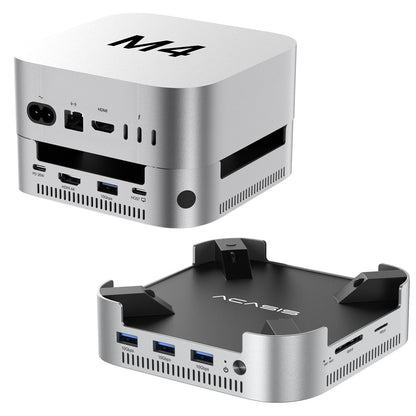 ACASIS Mac mini M4 Docking Station - Dual Bay NVMe SSD DS1101-EU. Rechteckig, erweitert den Mac mini um zwei NVMe SSD Bays.