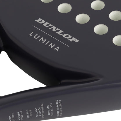 Dunlop Lumina Padelschläger Dark Grey mit Graphitrahmen, 365 g