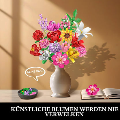 PLAXSOON Blumen Bauset C9250, Blumenstrauss Bausteine, 1464 Teile