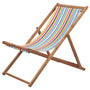 vidaXL Holz Strandliege - Mehrfarbige Sonnenliege. Mehrfarbige Holzliege mit verstellbarer Rückenlehne. Zum entspannten Sonnenbaden im Garten oder am Strand.
