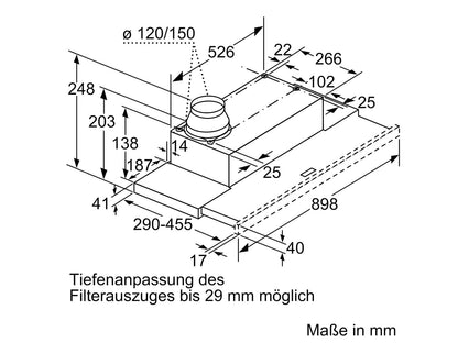 Bosch DFL094A51 Serie 4 Flachschirmhaube – 90 cm