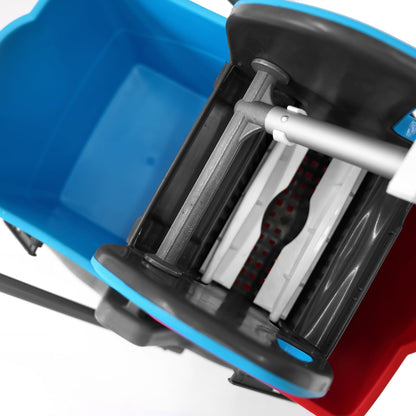 Hypafol Reinigungswagen Wischeimer mit Presse - 2x25l Kunststoff