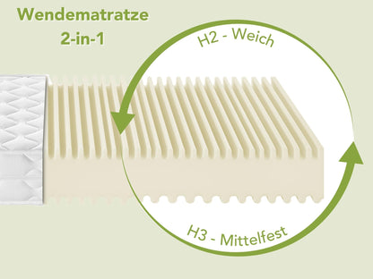 DREAMSTAR Ergo Flex Duo Kaltschaummatratze - 100x200cm H2/H3