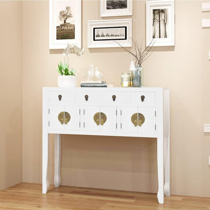 vidaXL Sideboard Chinesisches Massivholz Weiss