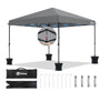 Sekey Faltpavillon 3x3 m One-Touch, wasserdicht, Grau, 420D-Oxford-Dach, verdickte Standrohre