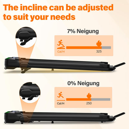 TODO Walking Pad Laufband – 3-in-1, klappbar, Neigung & App