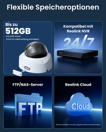 Reolink Duo 3V PoE Überwachungskamera 16MP UHD 180° Panorama